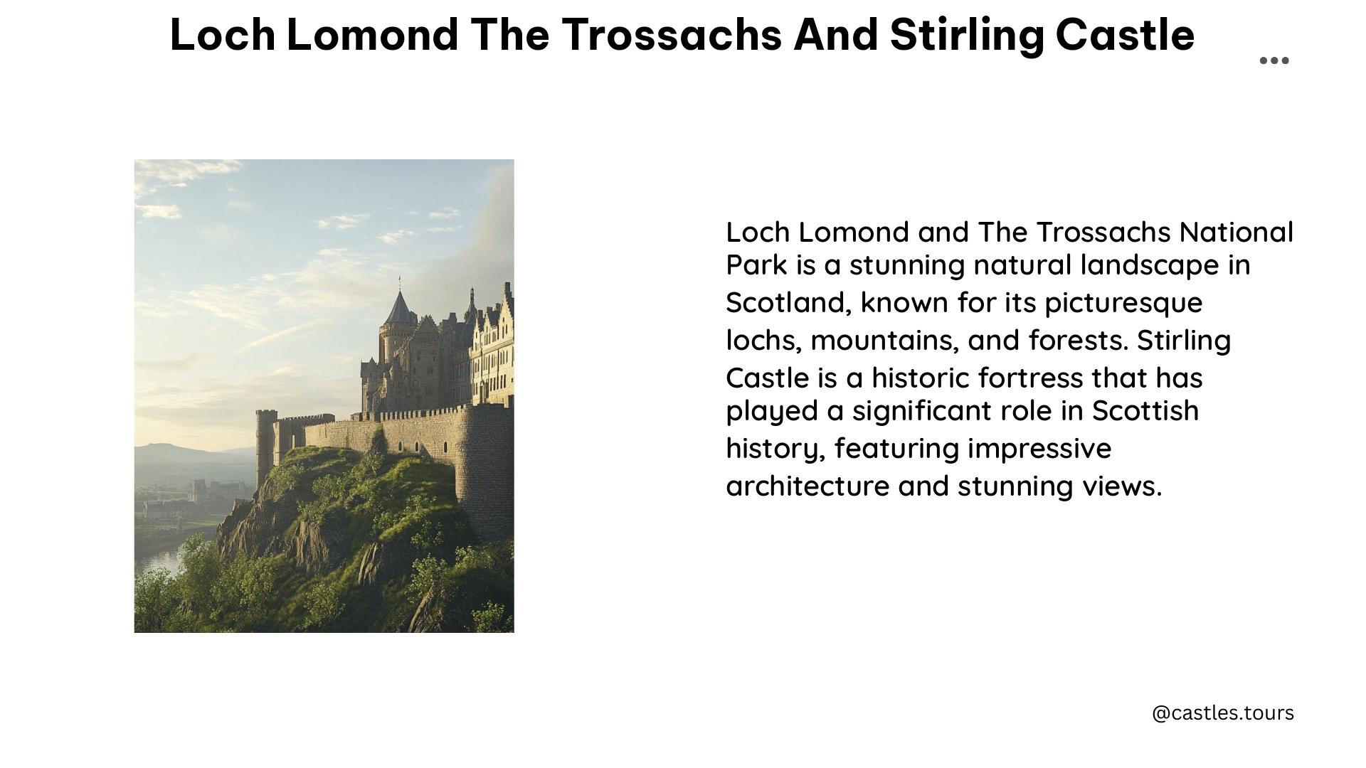 loch lomond the trossachs and stirling castle