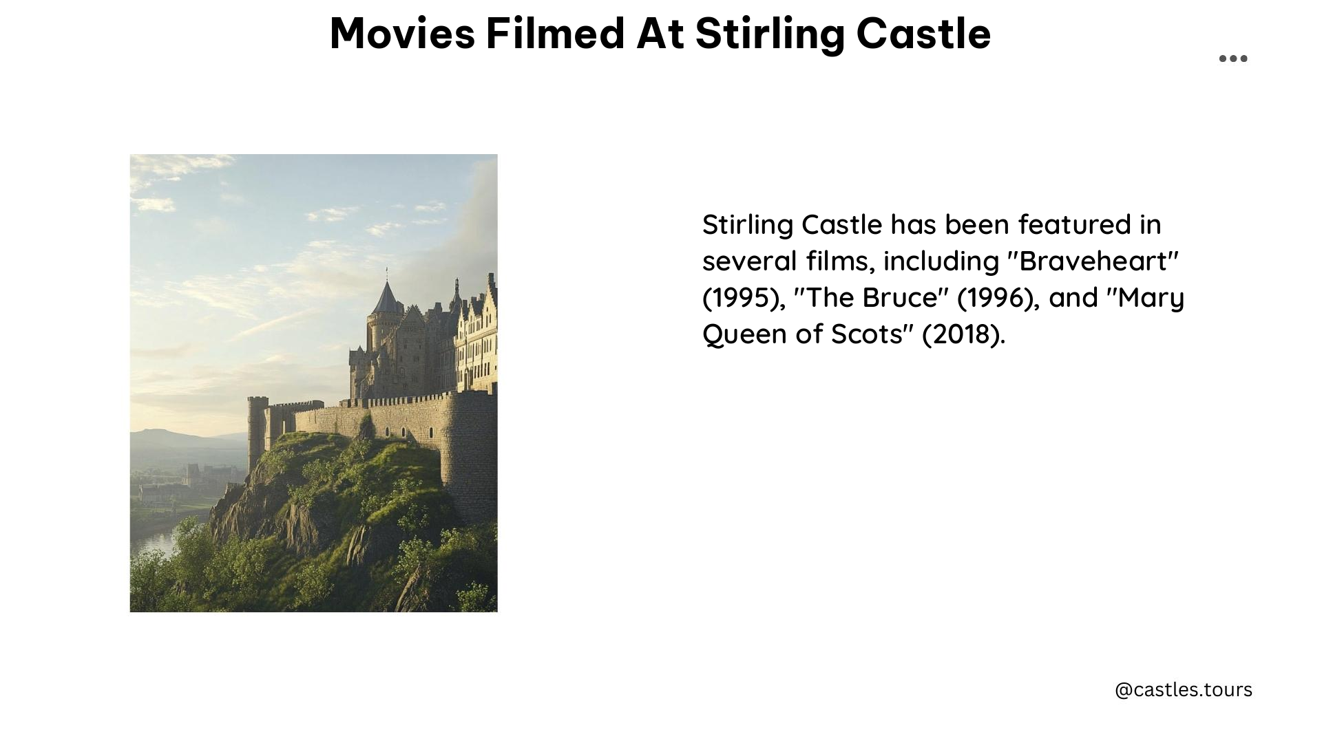 movies filmed at stirling castle