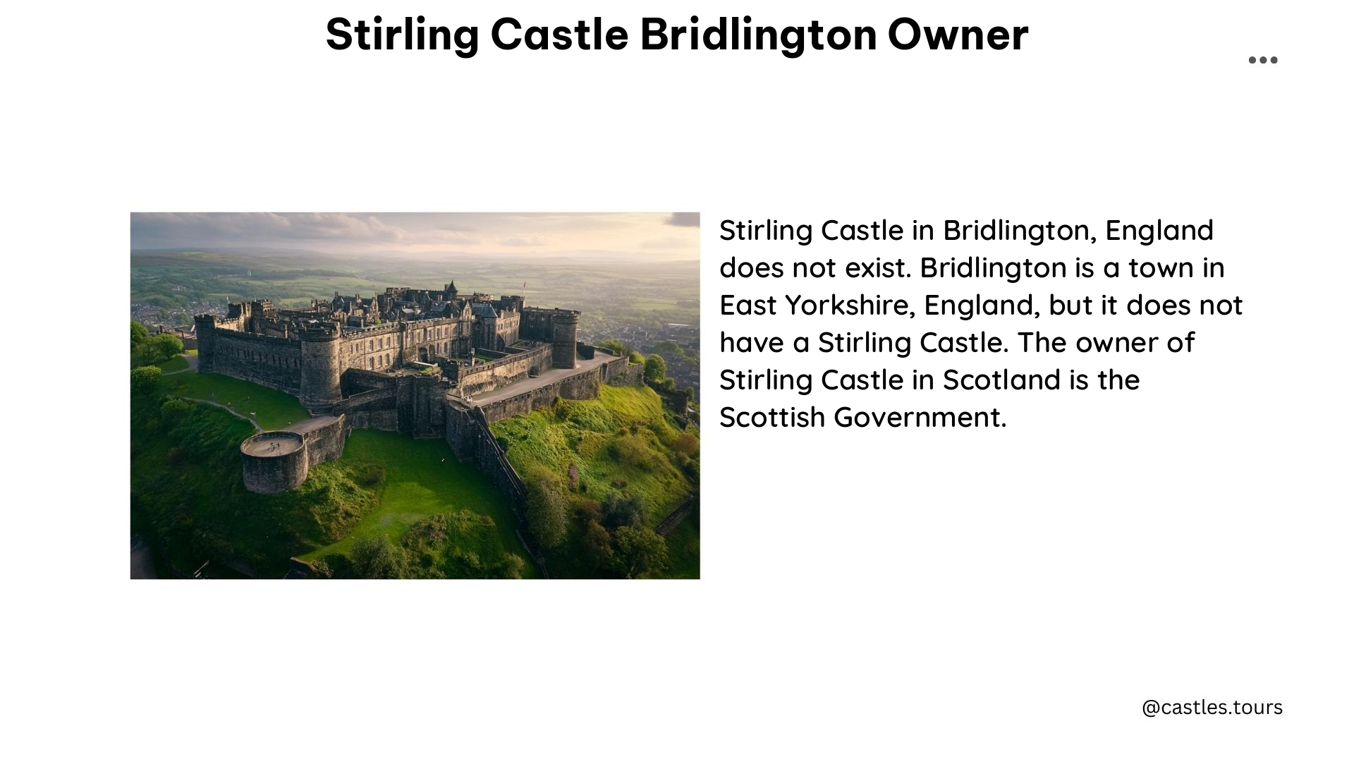 stirling castle bridlington owner