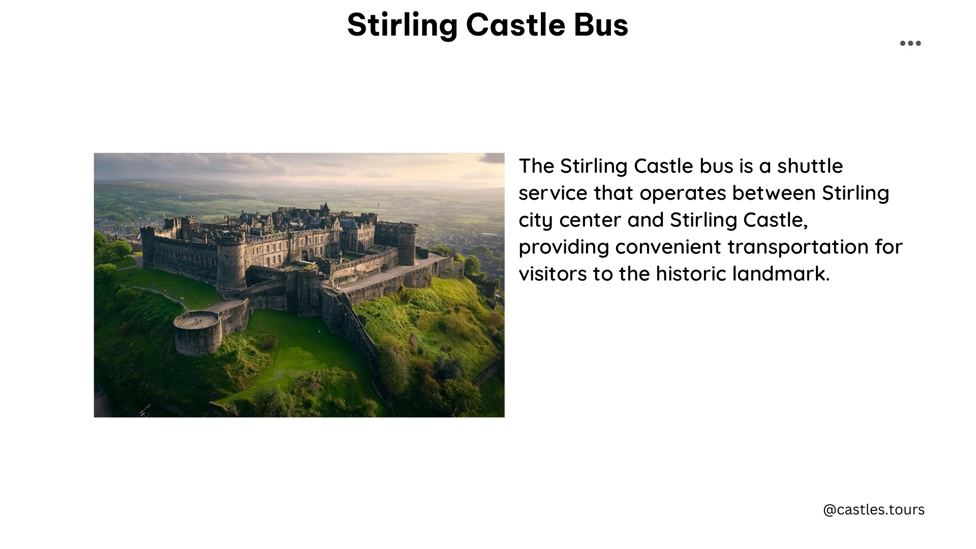 stirling castle bus