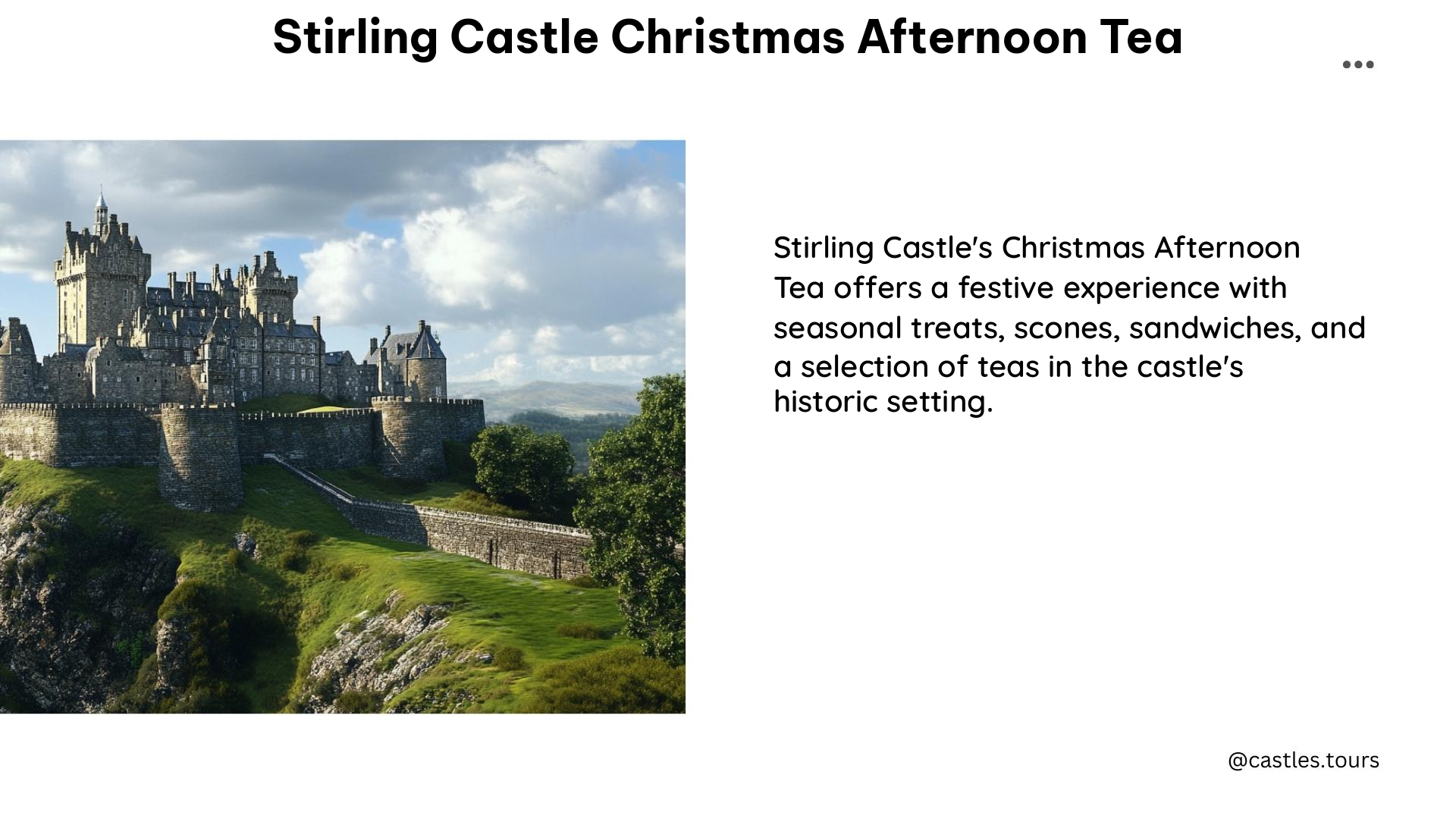 stirling castle christmas afternoon tea