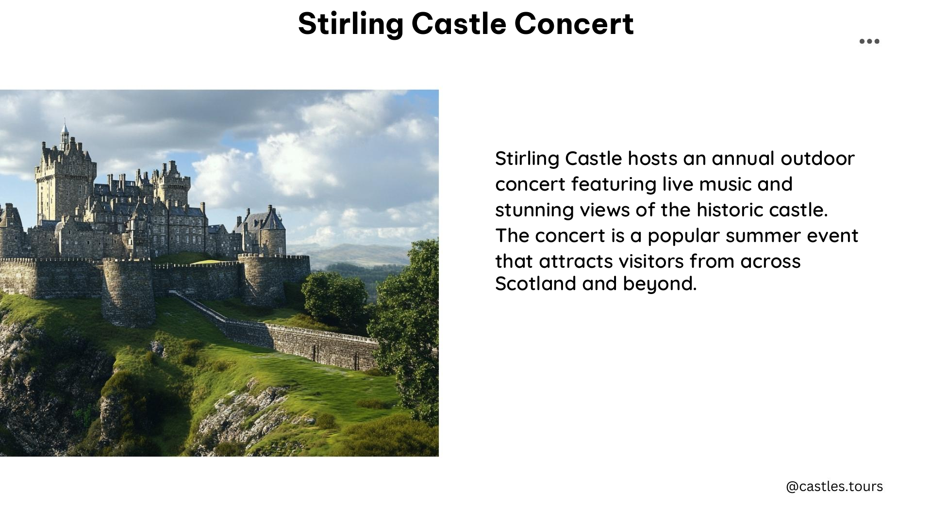 stirling castle concert