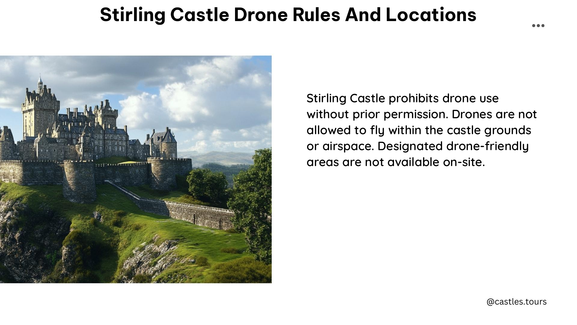 stirling castle drone rules and locations