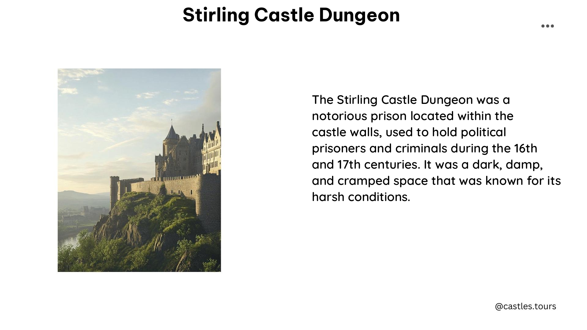 stirling castle dungeon 