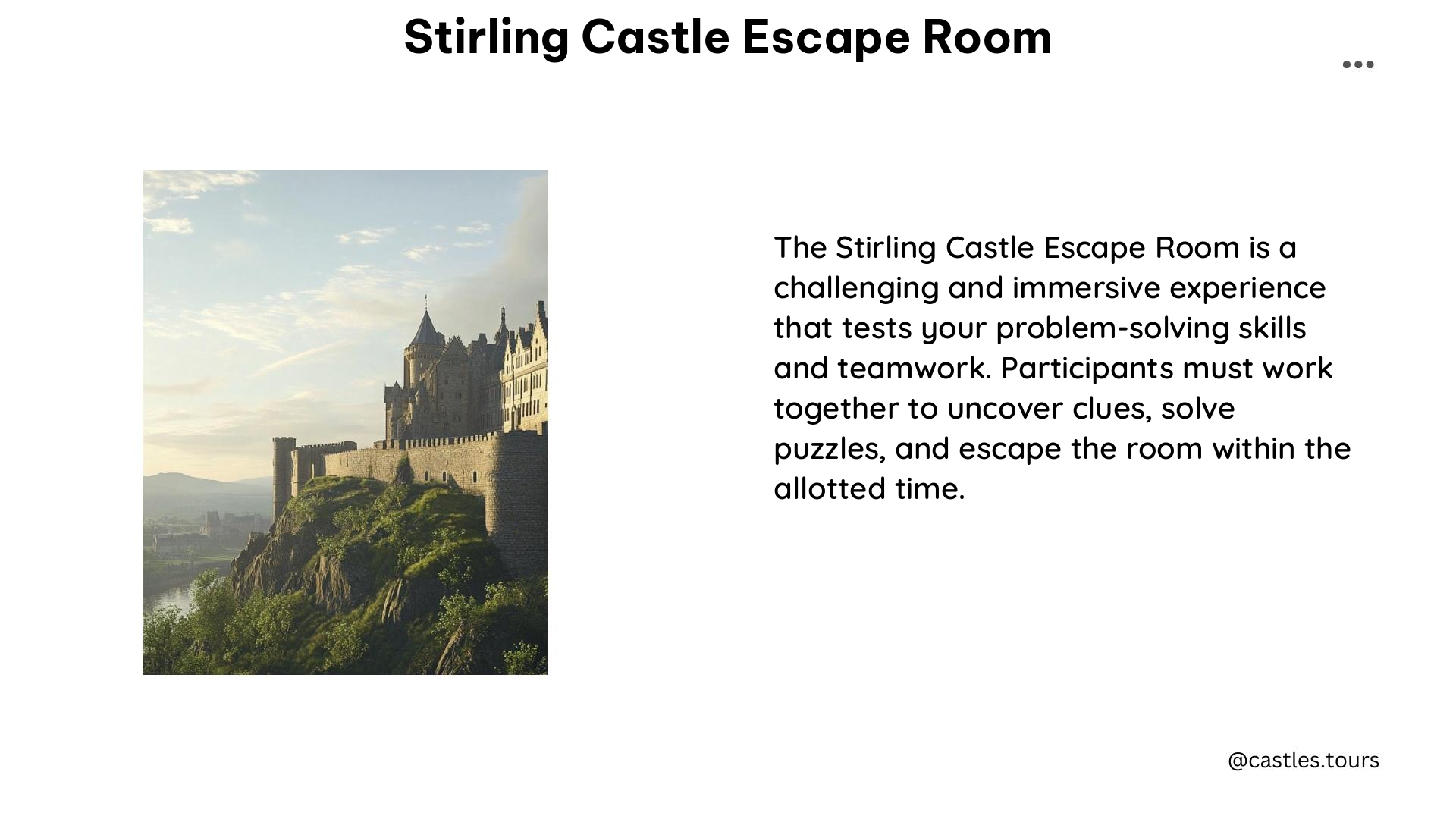 stirling castle escape room