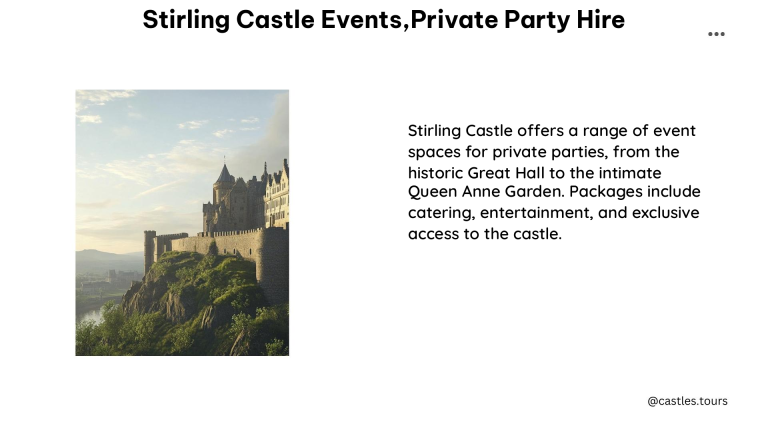 stirling castle eventsprivate party hire