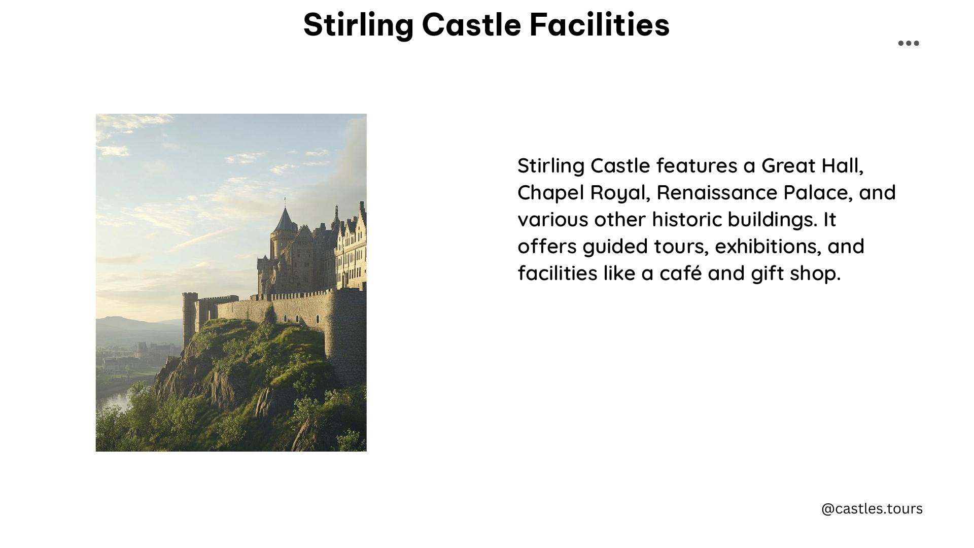 stirling castle facilities