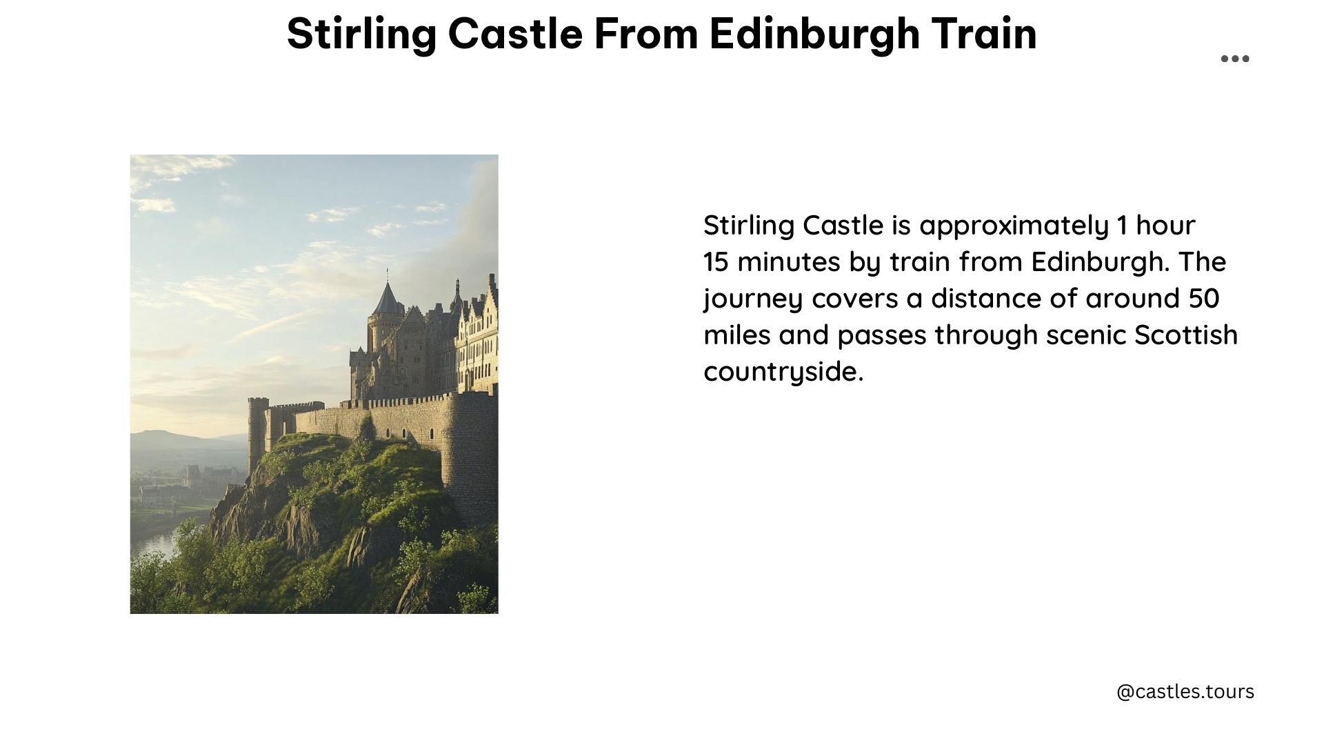 stirling castle from edinburgh train