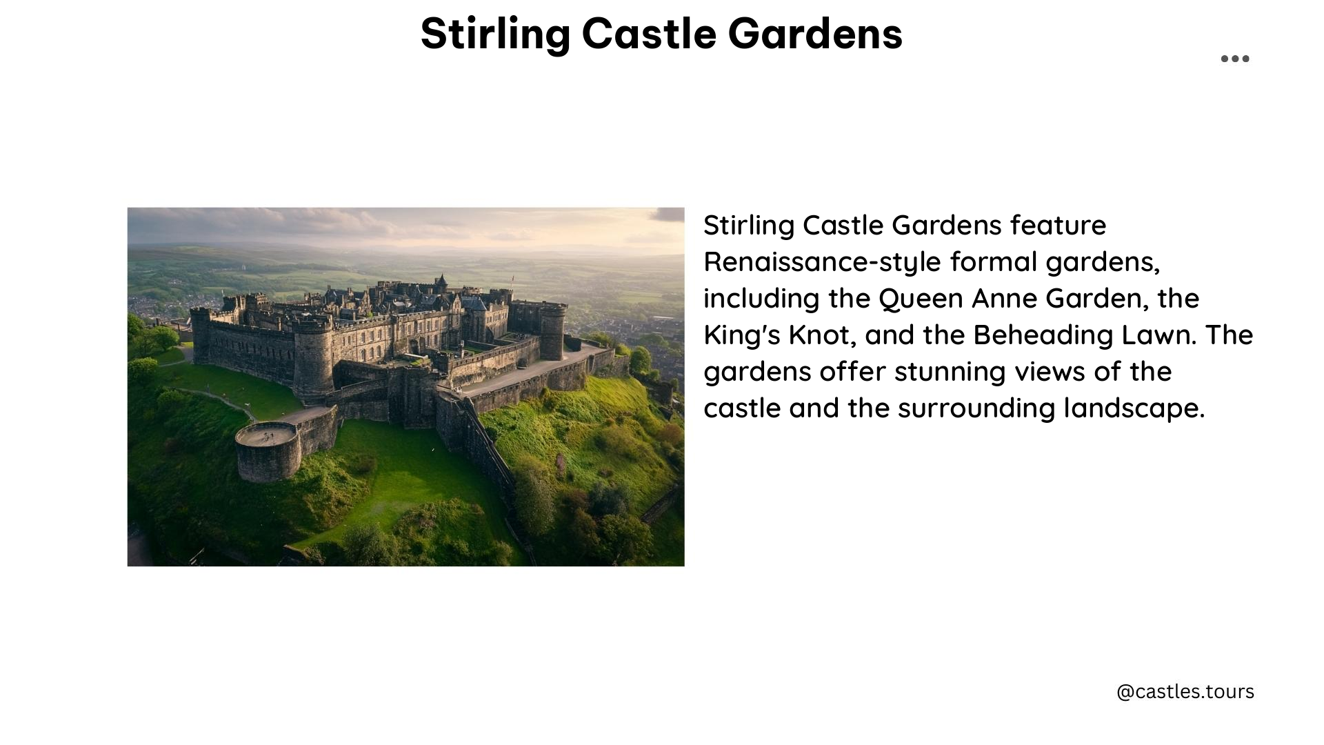 stirling castle gardens