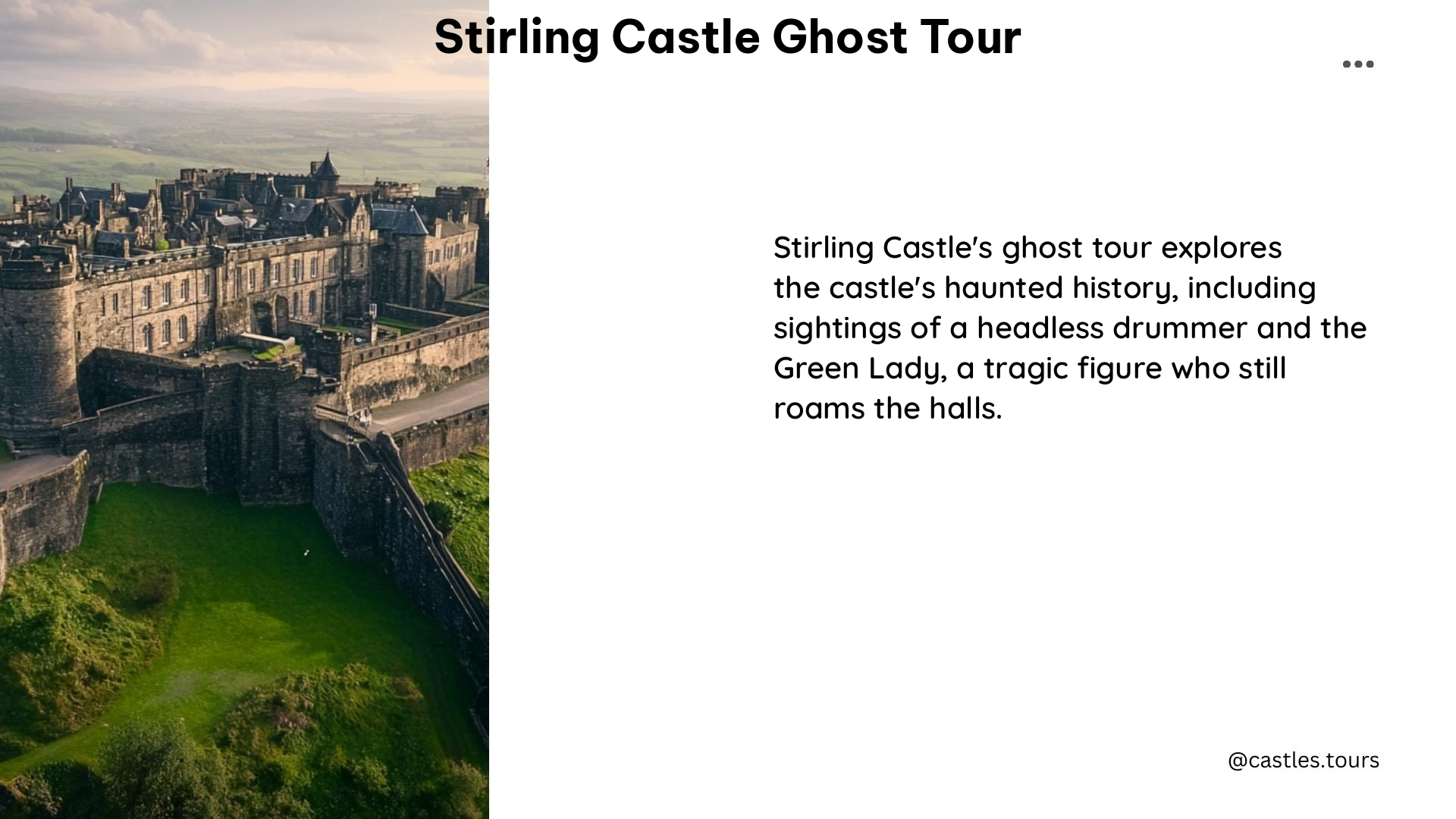 stirling castle ghost tour