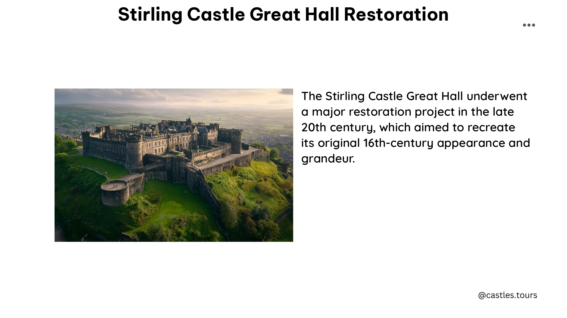 stirling castle great hall restoration