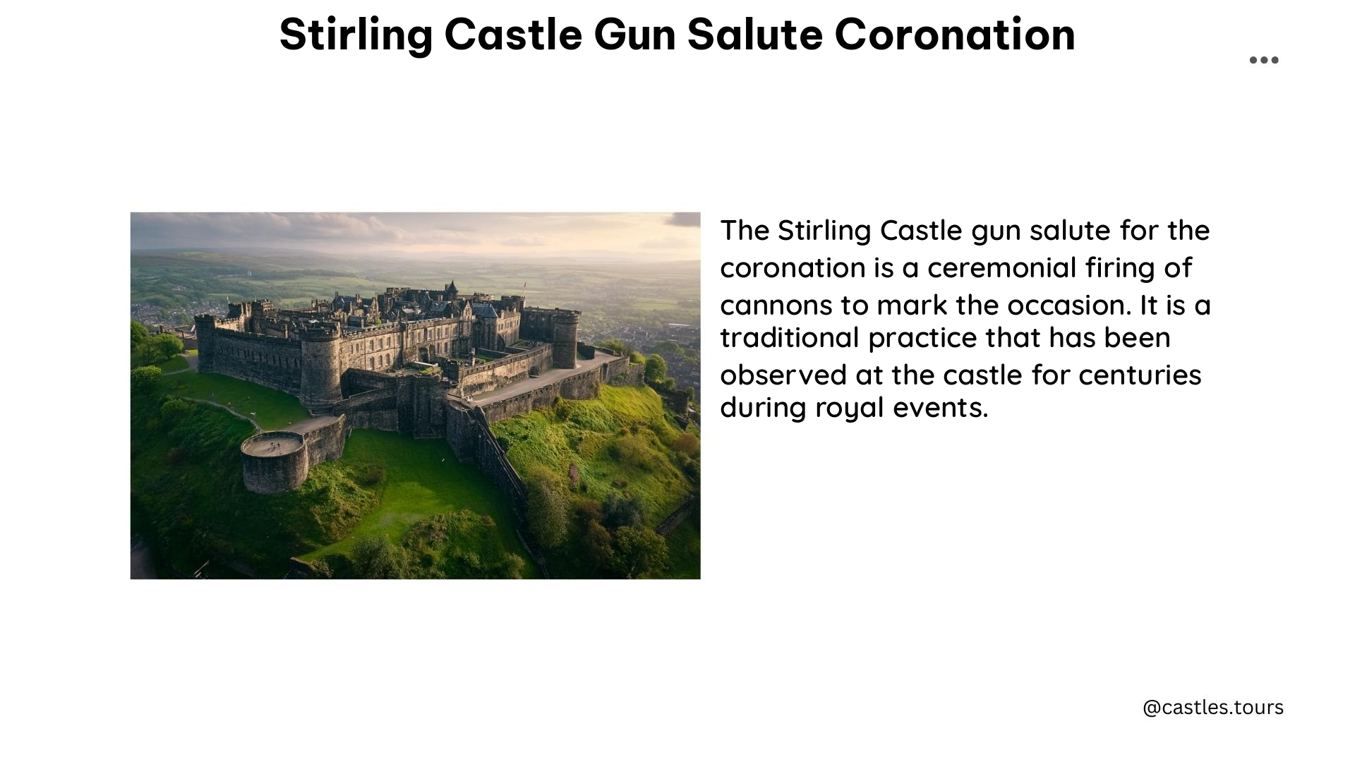 stirling castle gun salute coronation