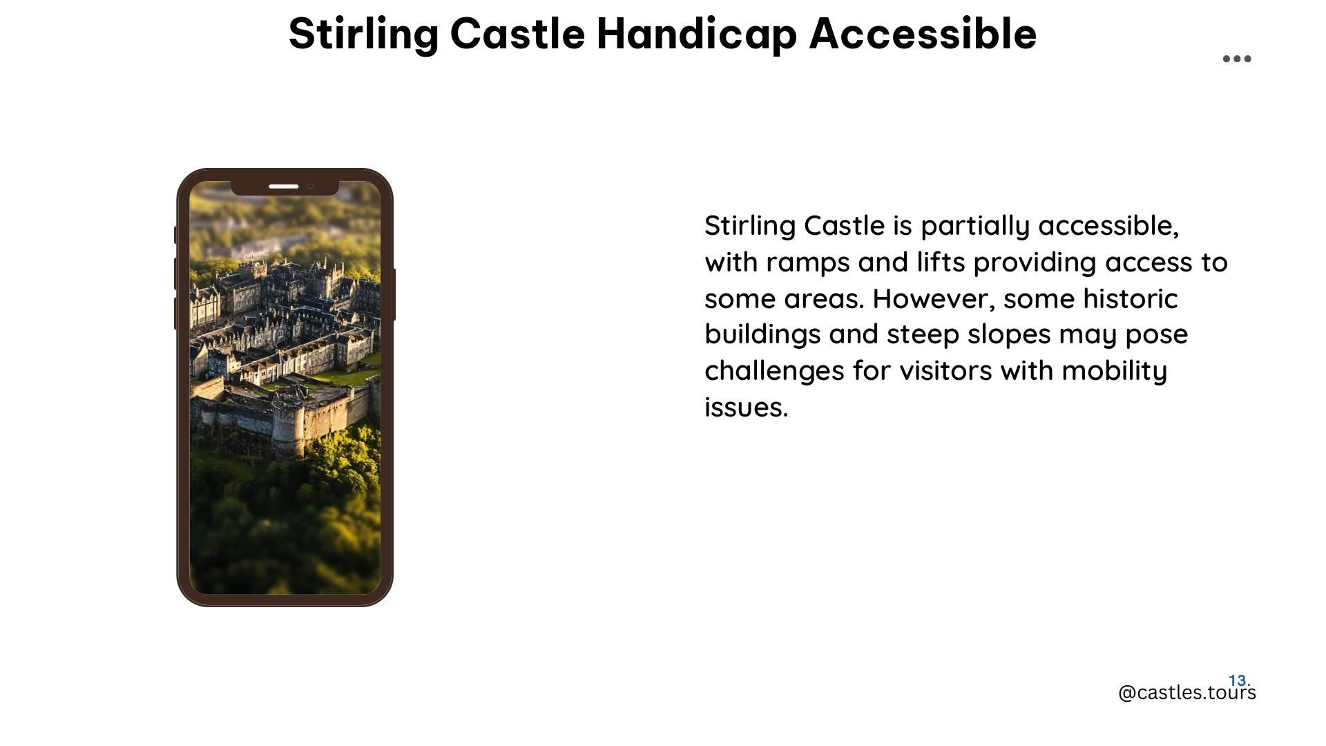 stirling castle handicap accessible