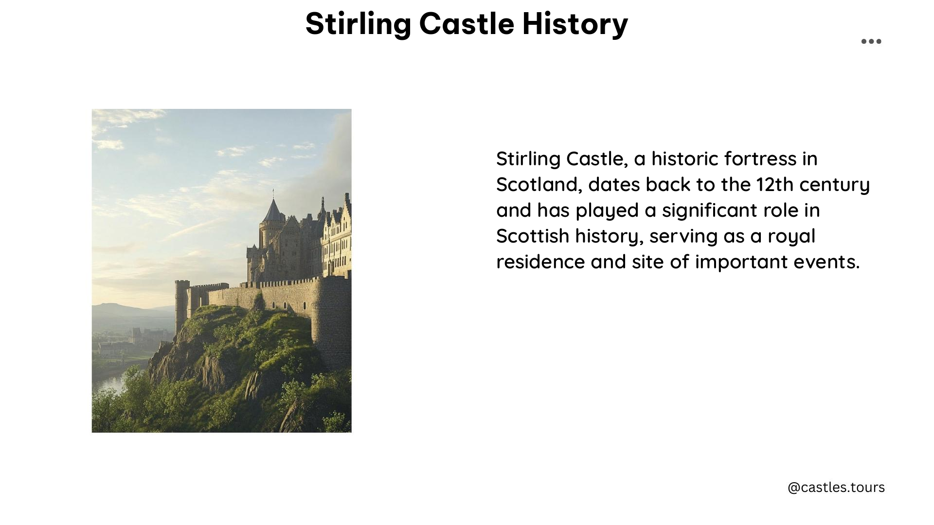 stirling castle history