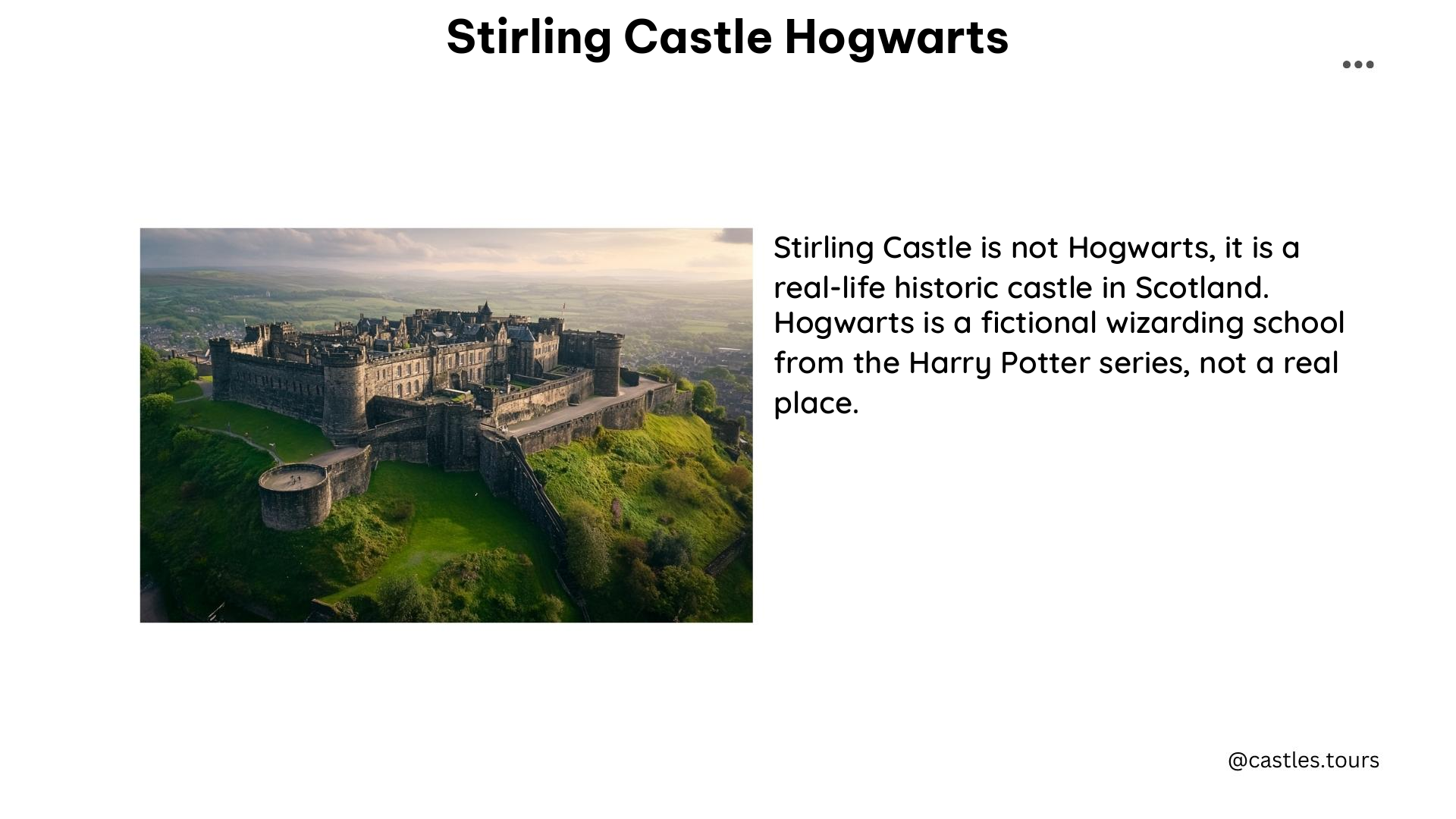 stirling castle hogwarts