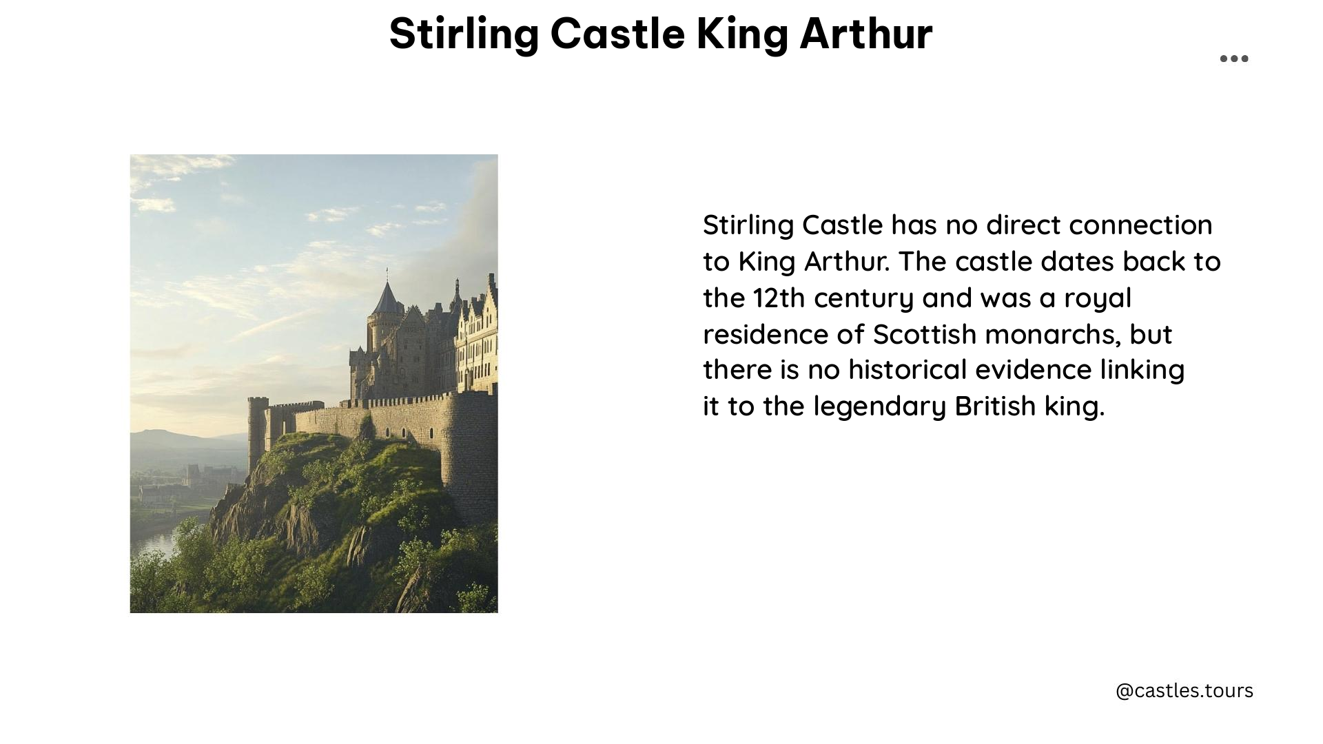 stirling castle king arthur