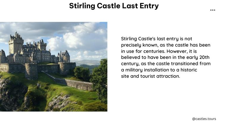 stirling castle last entry