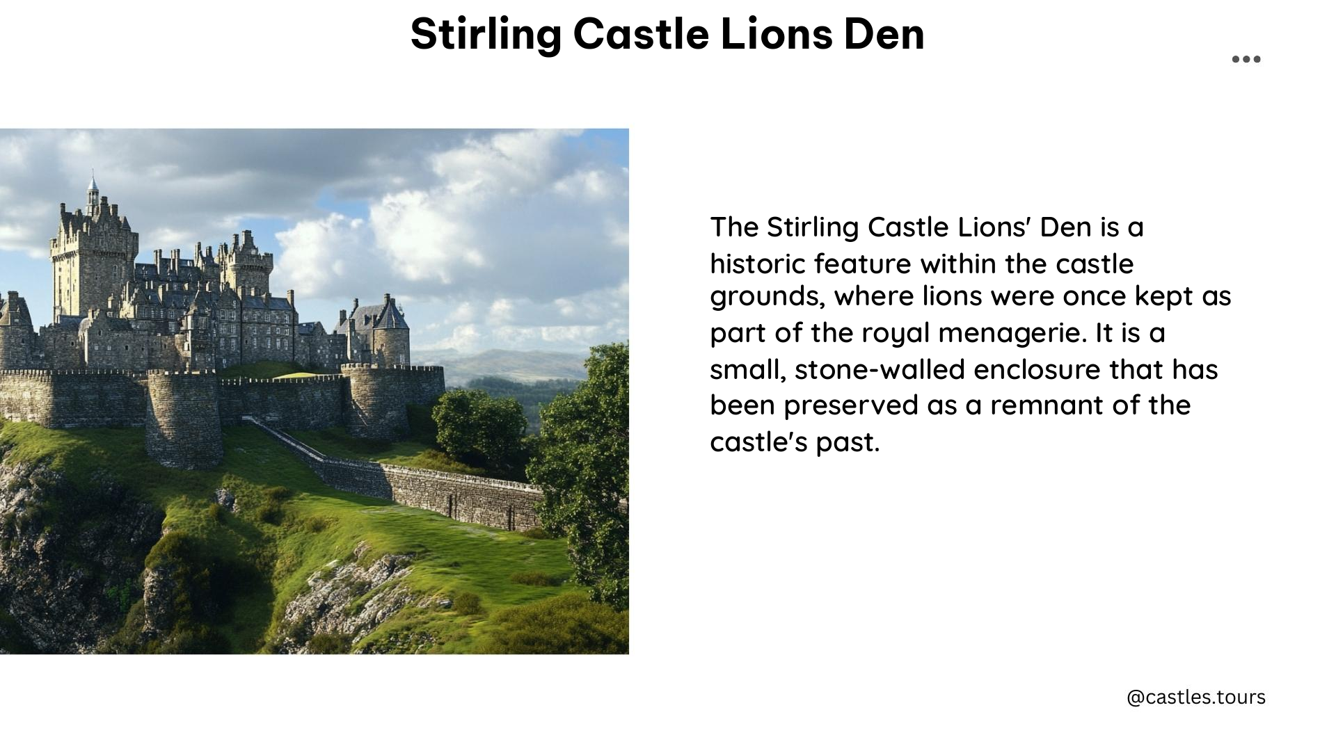 stirling castle lions den