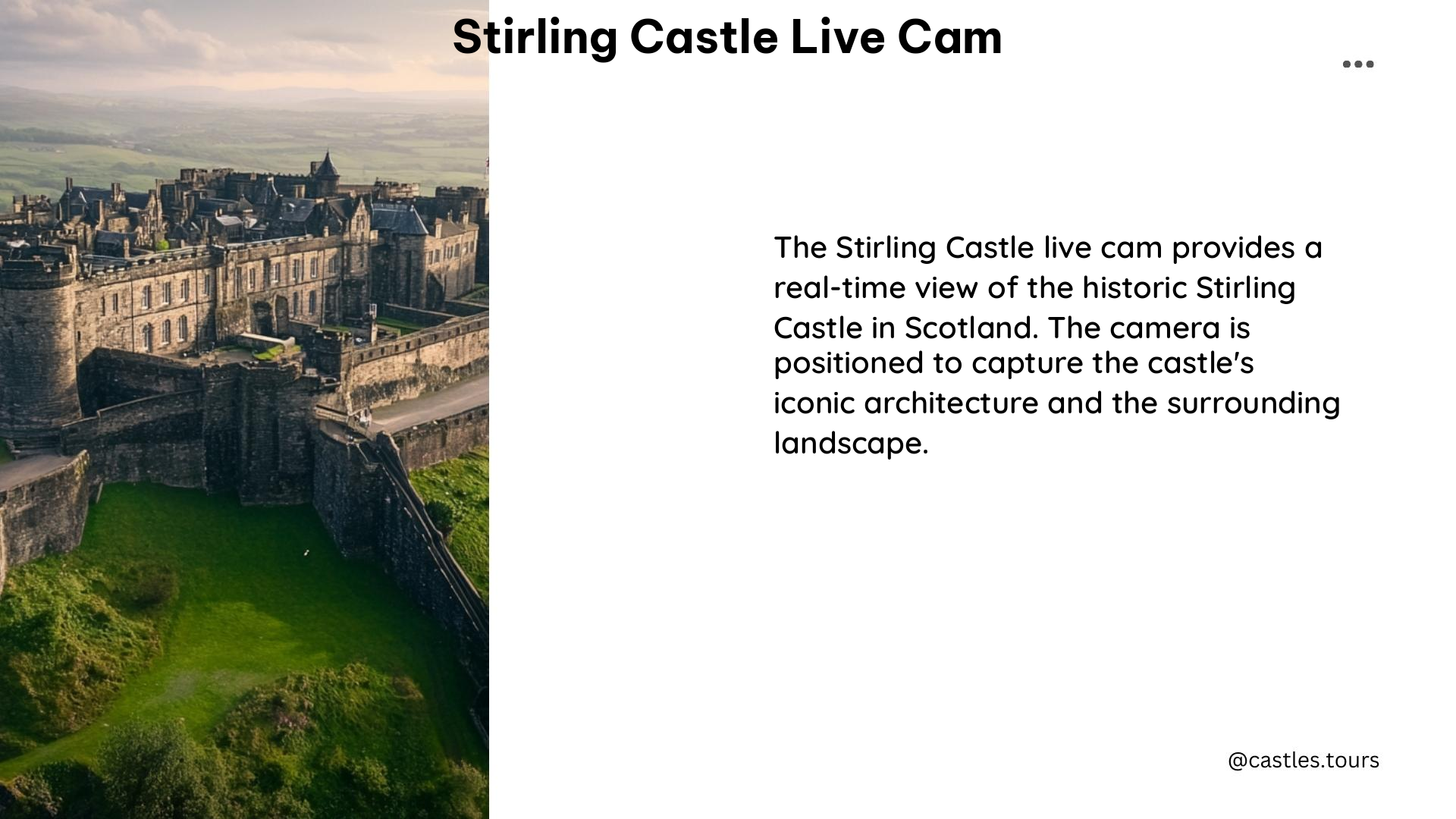 stirling castle live cam