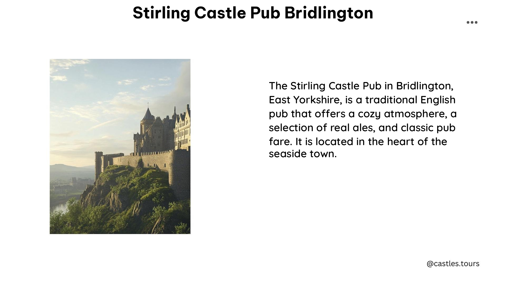 stirling castle pub bridlington