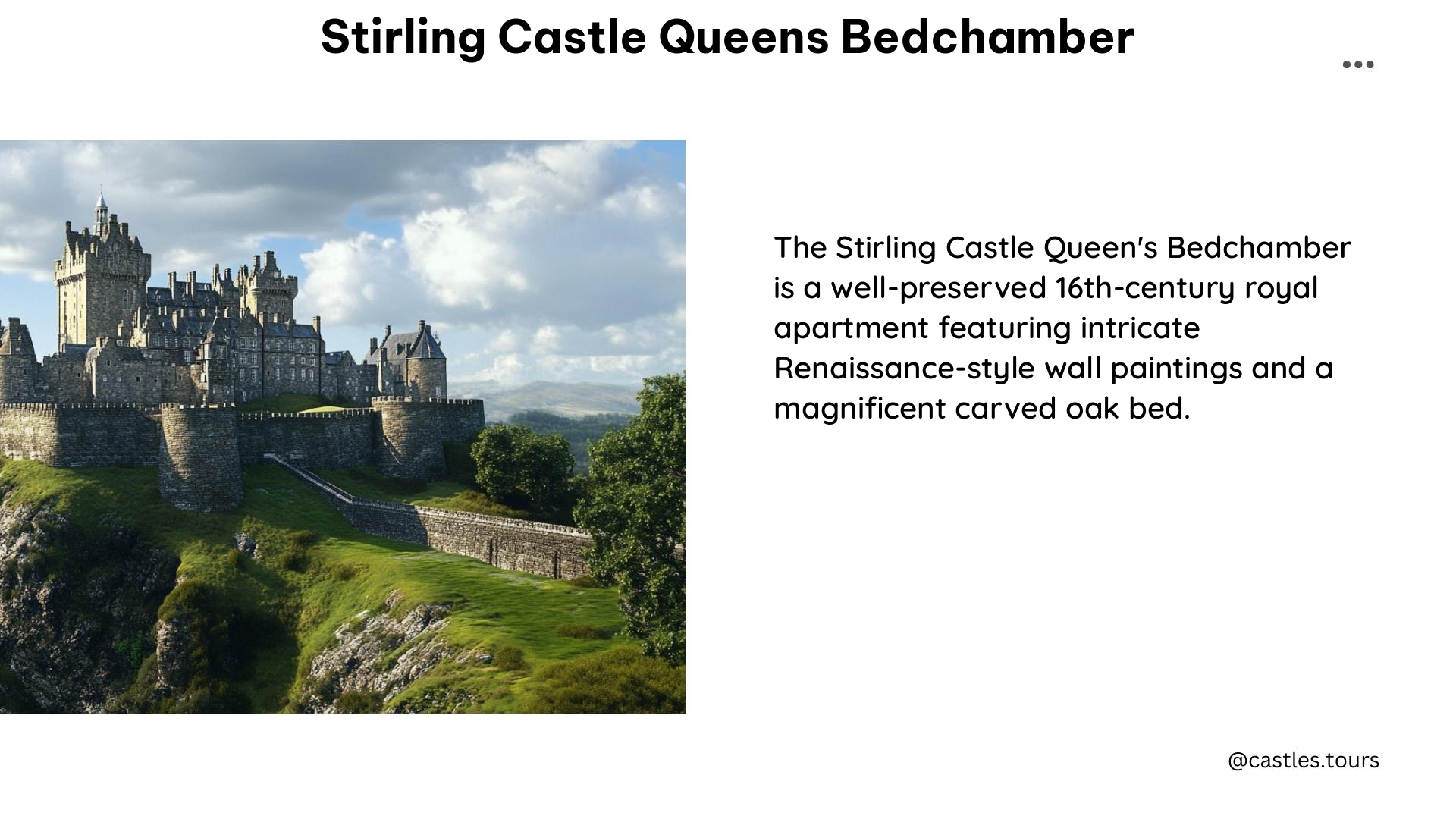 stirling castle queens bedchamber