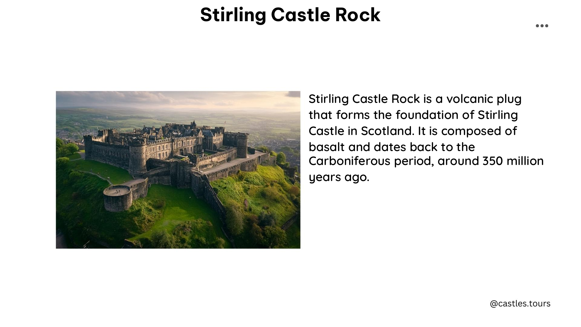 stirling castle rock