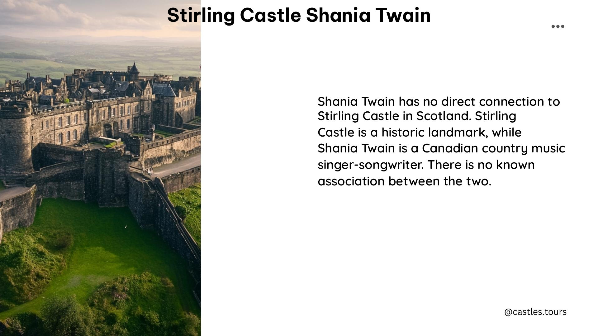 stirling castle shania twain