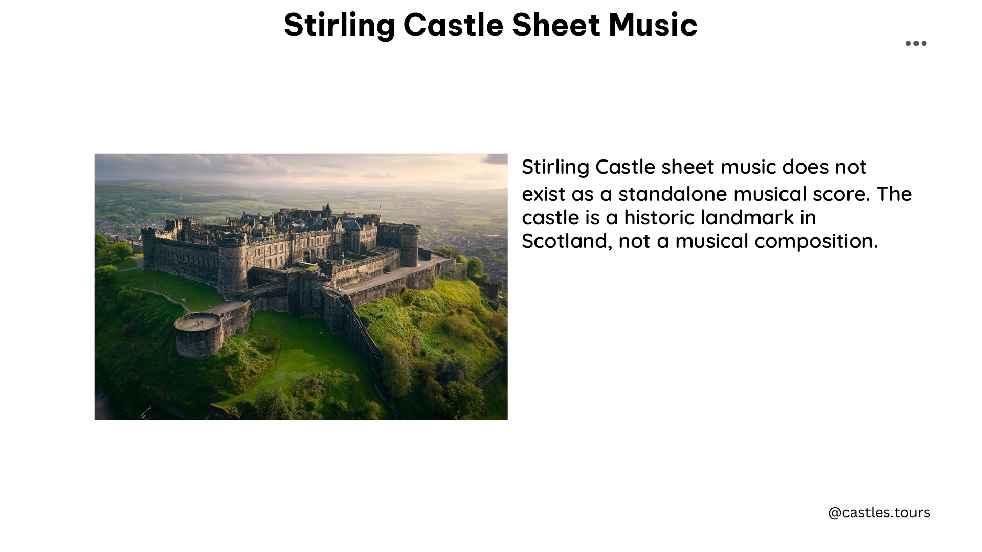 stirling castle sheet music