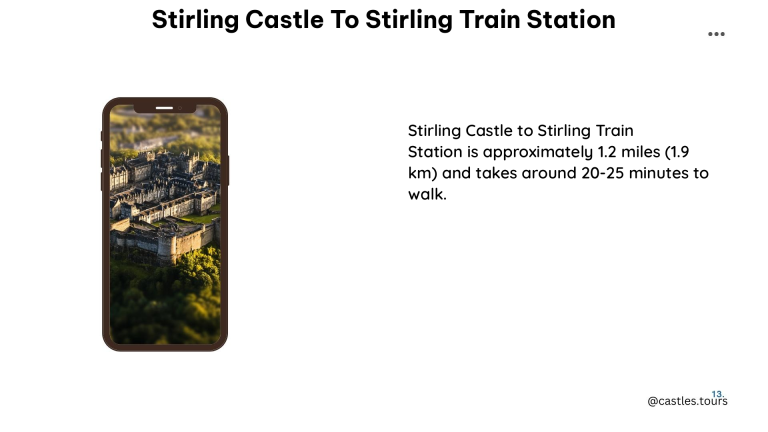 stirling castle to stirling train station