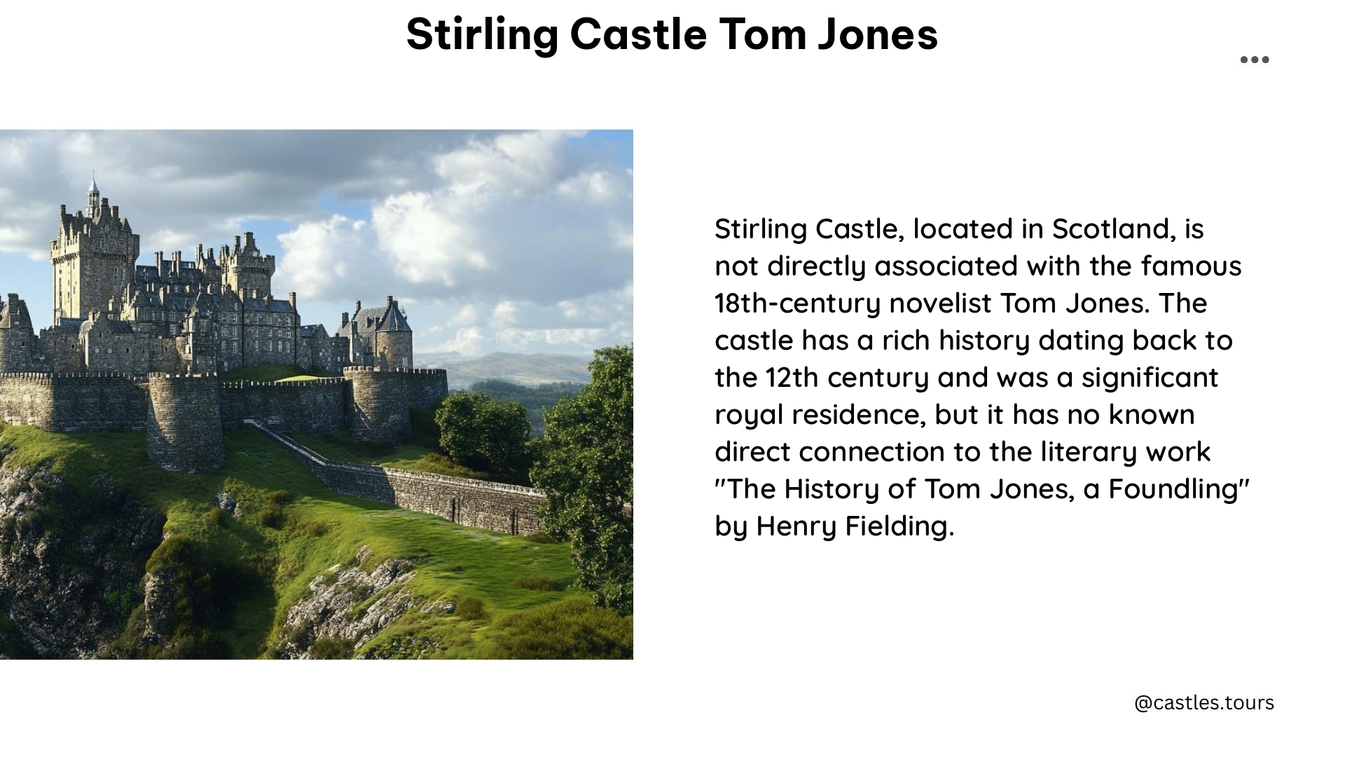 stirling castle tom jones