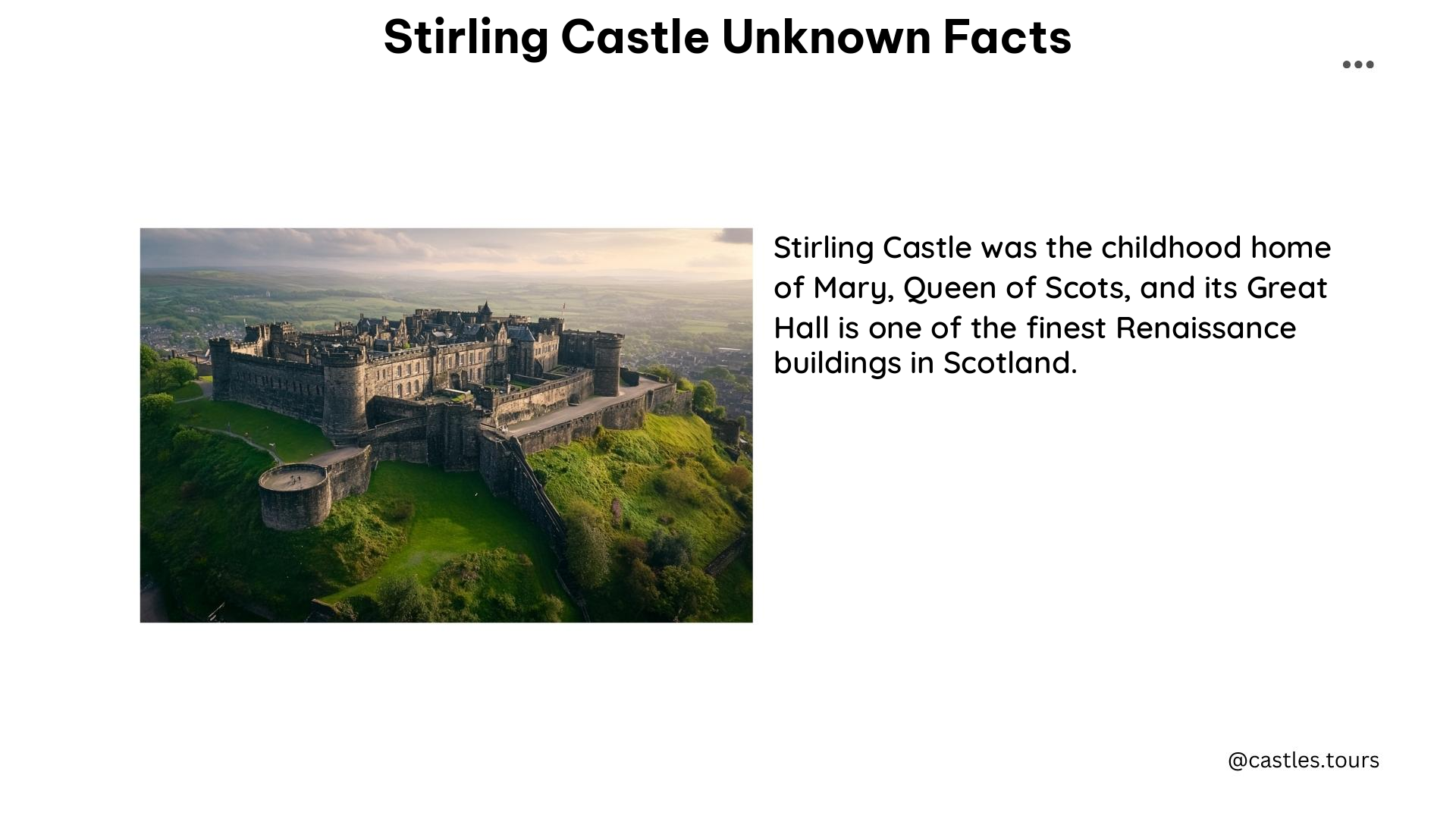 stirling castle unknown facts