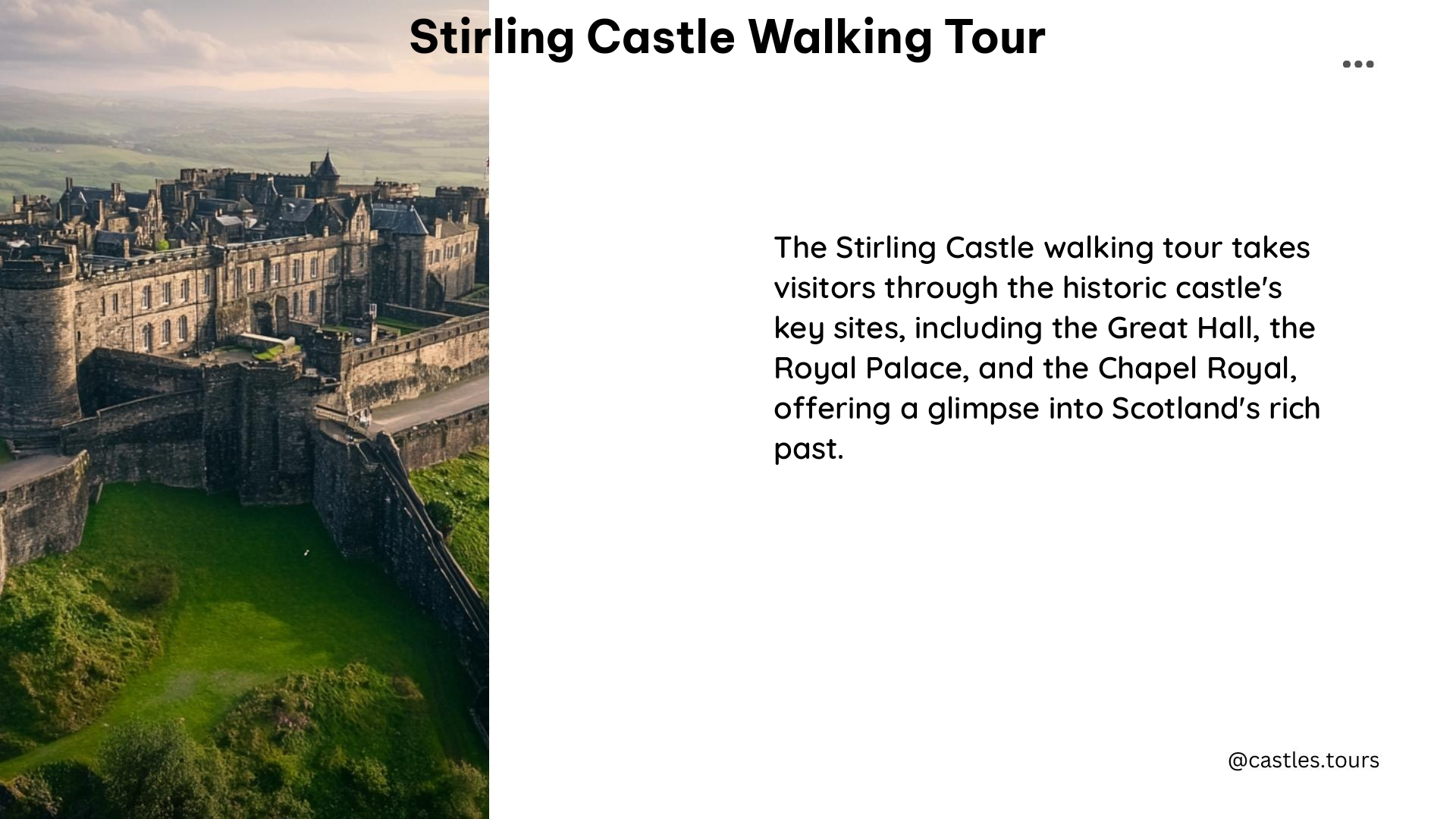 stirling castle walking tour