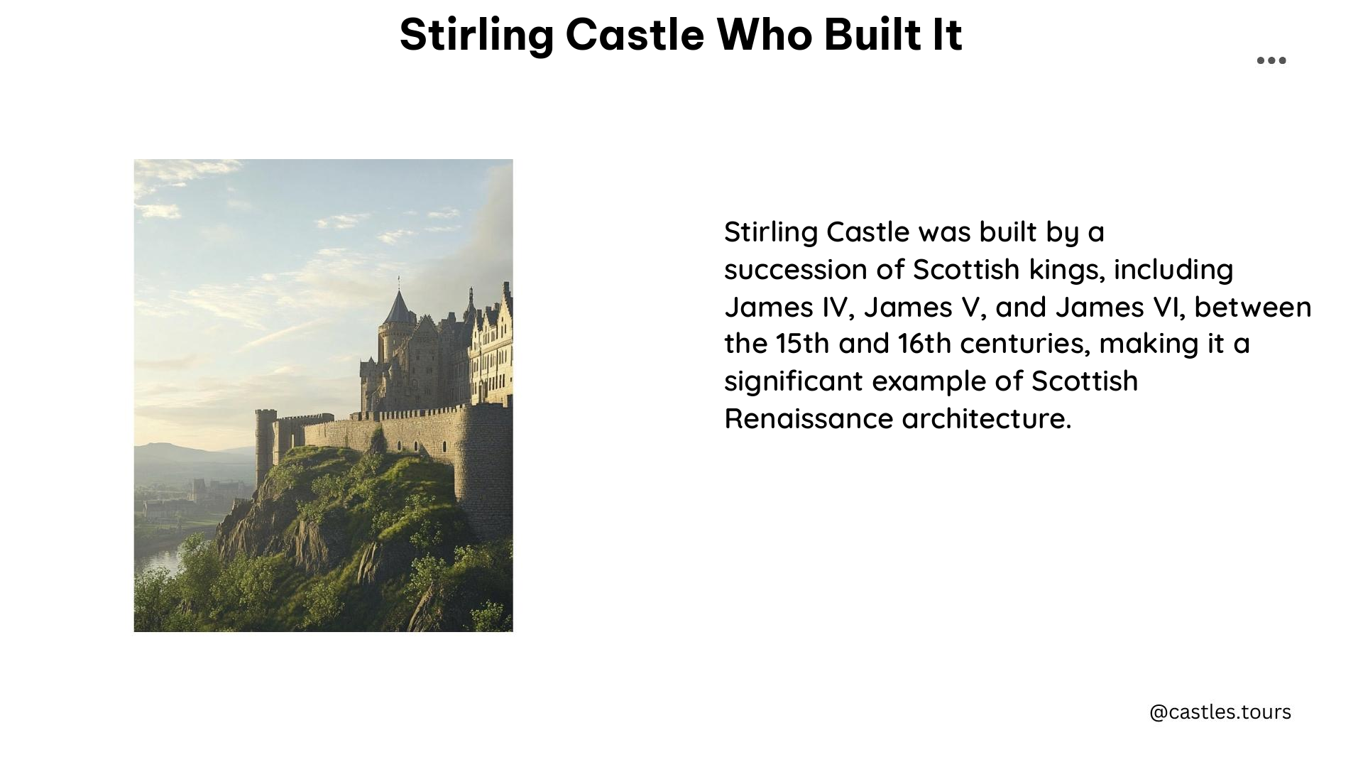 stirling castle who built it