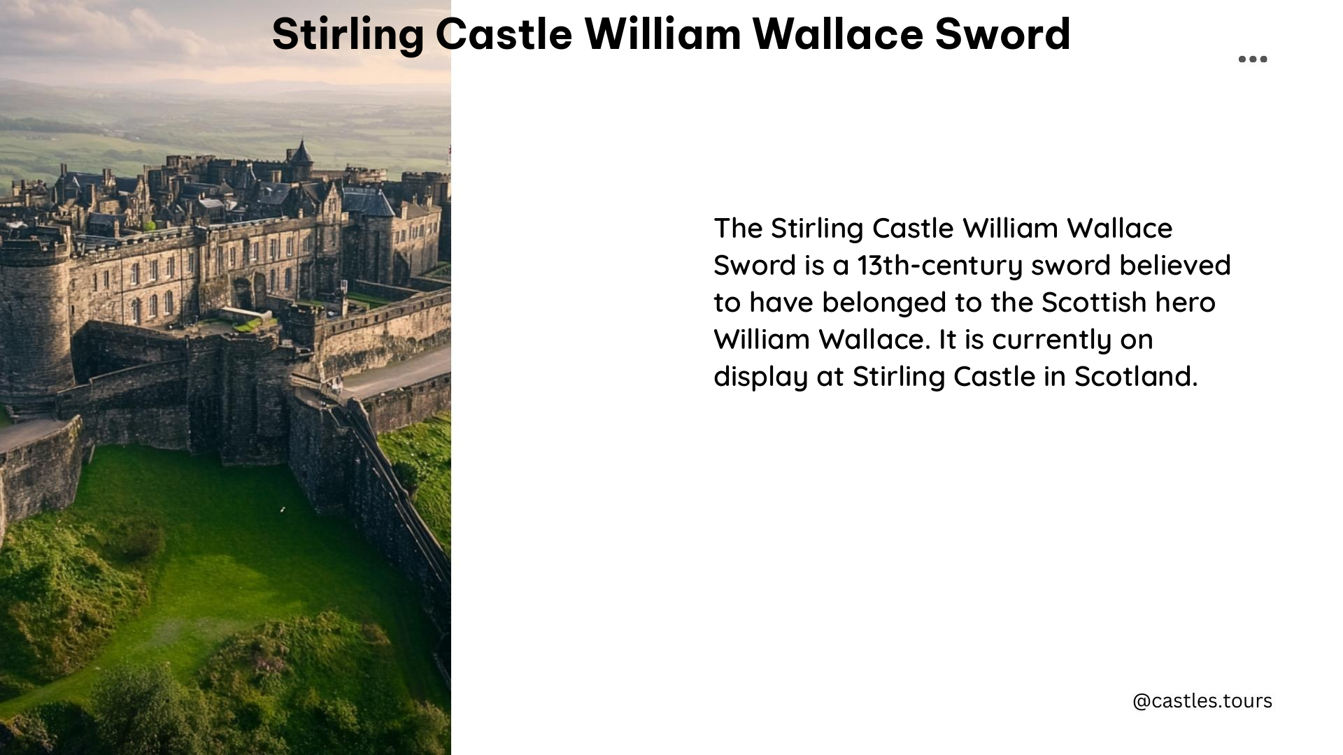 stirling castle william wallace sword