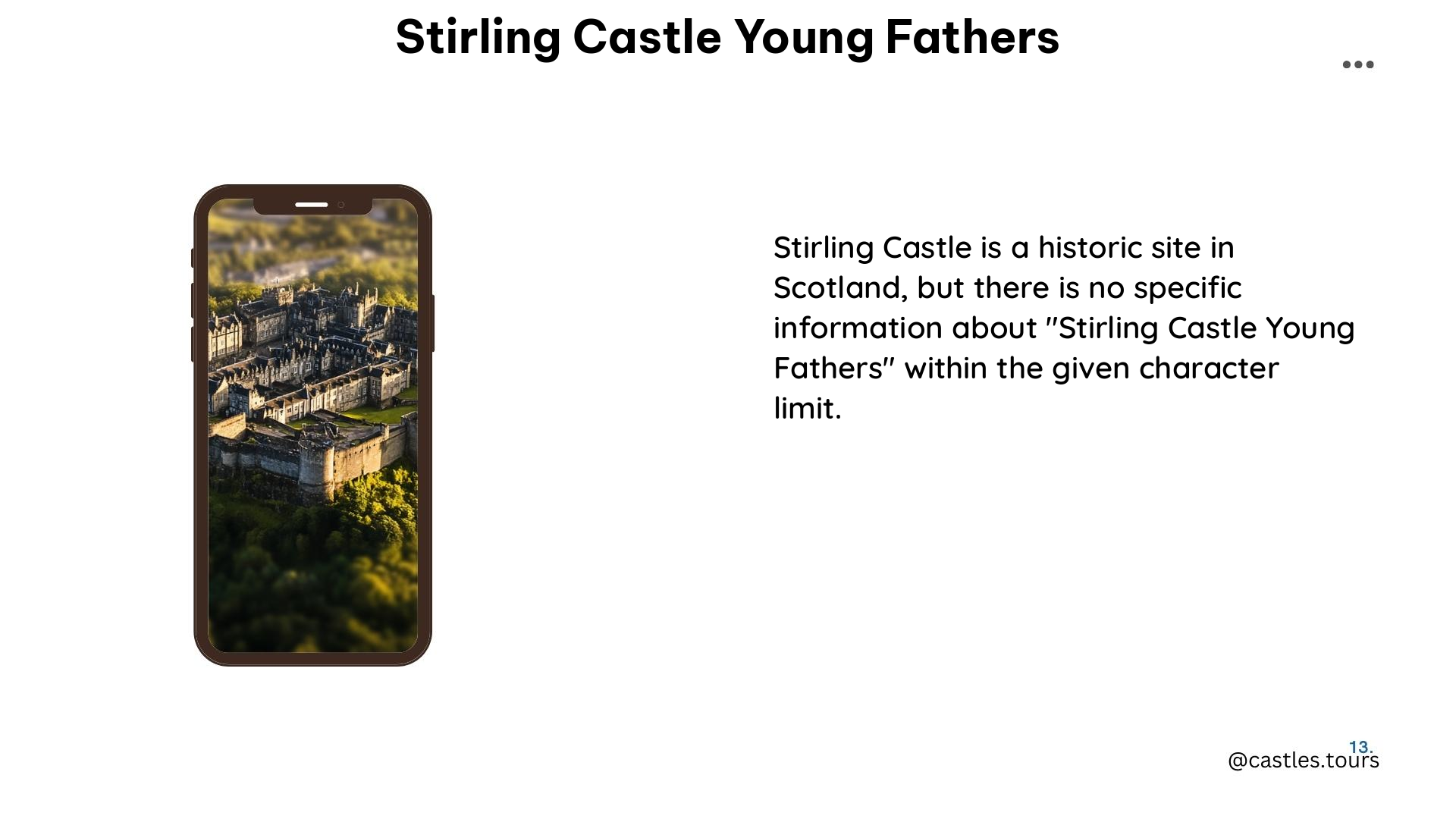 stirling castle young fathers