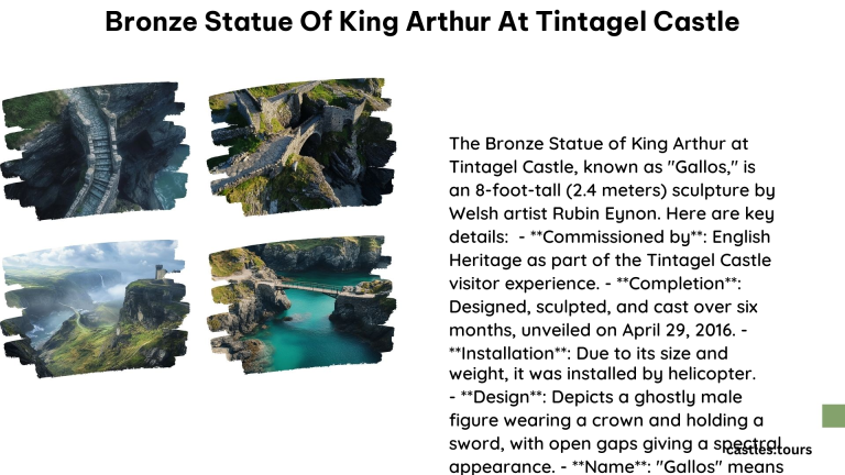 Bronze Statue of King Arthur at Tintagel Castle