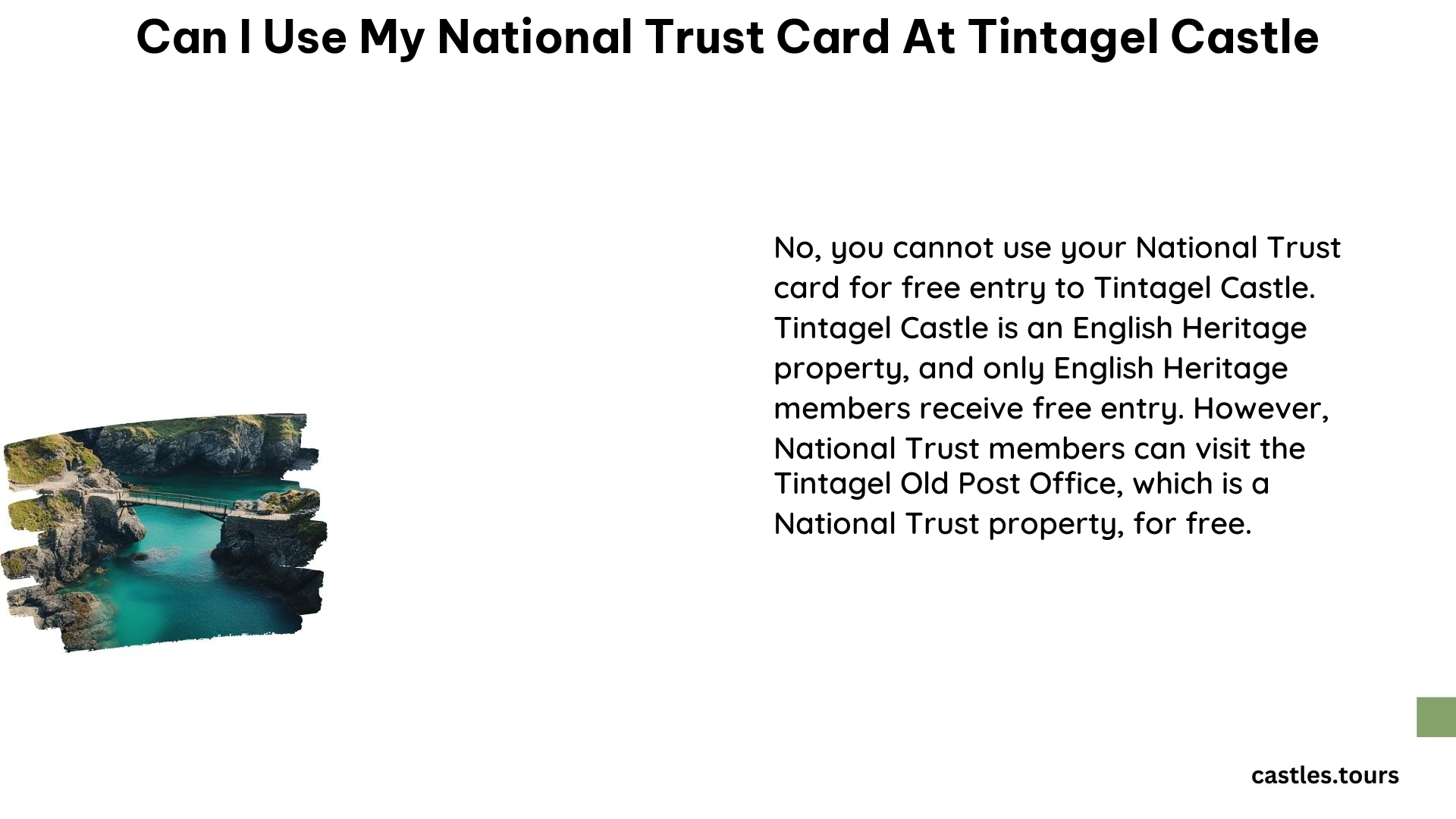 Can I Use My National Trust Card at Tintagel Castle