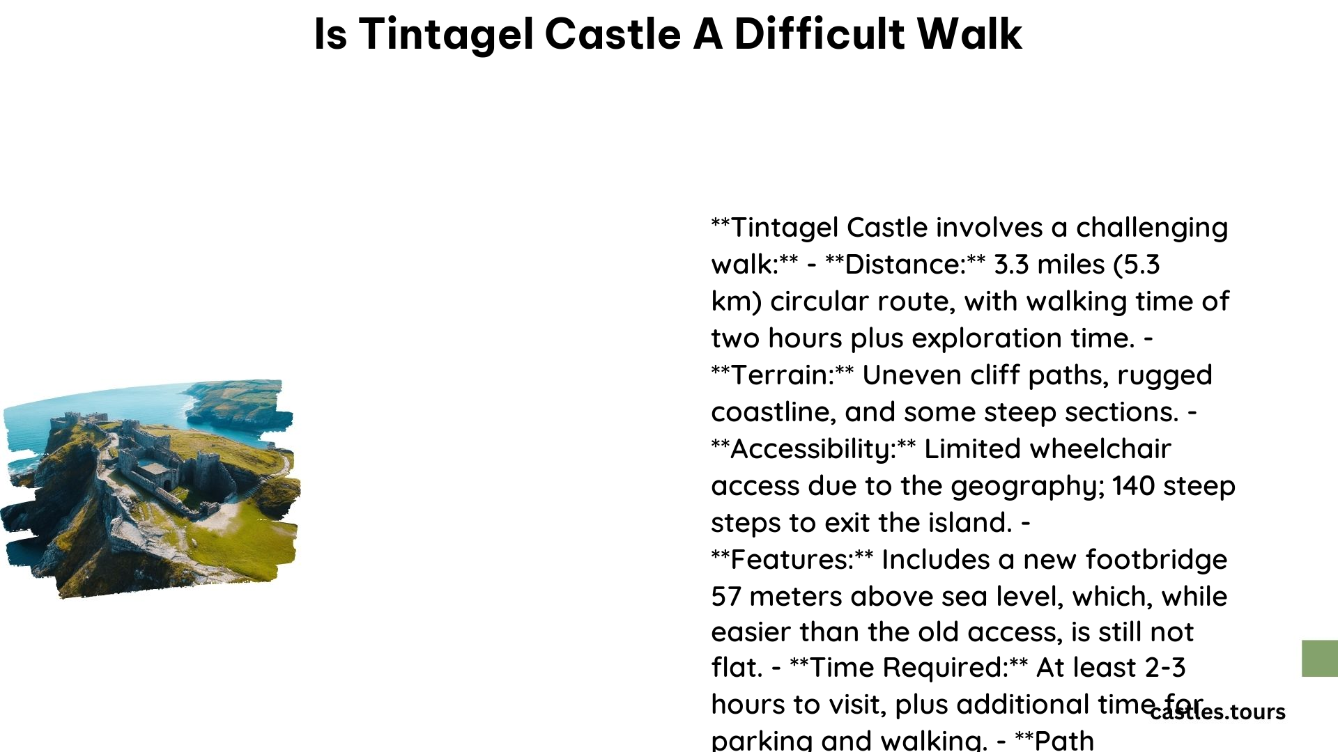 Is Tintagel Castle a Difficult Walk