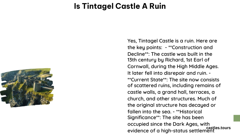 Is Tintagel Castle a Ruin