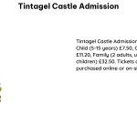 Tintagel Castle Admission