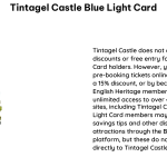 Tintagel Castle Blue Light Card