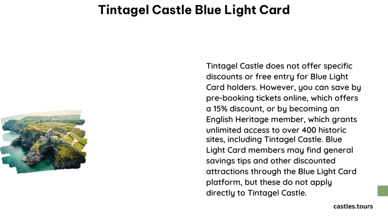 Tintagel Castle Blue Light Card