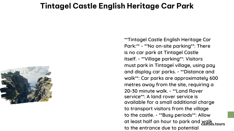 Tintagel Castle English Heritage Car Park