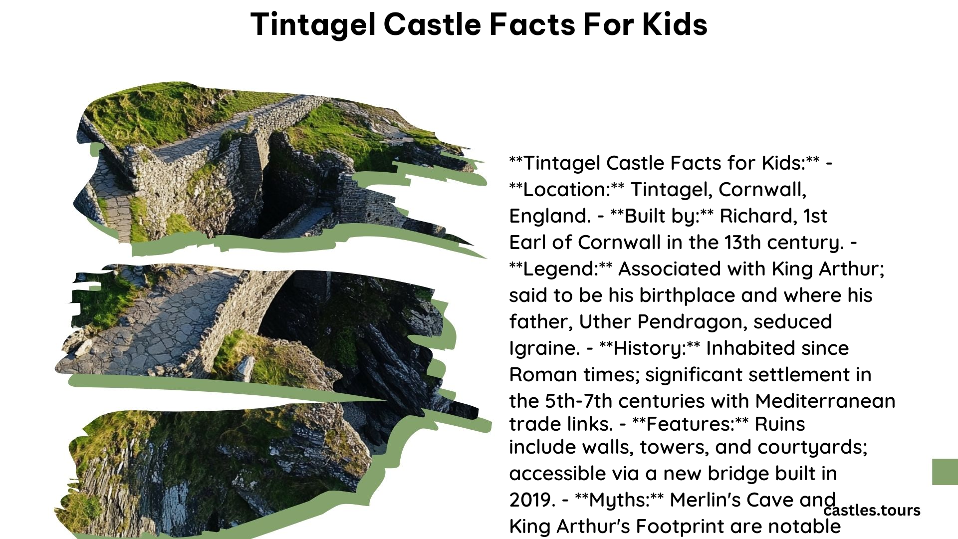 Tintagel Castle Facts for Kids