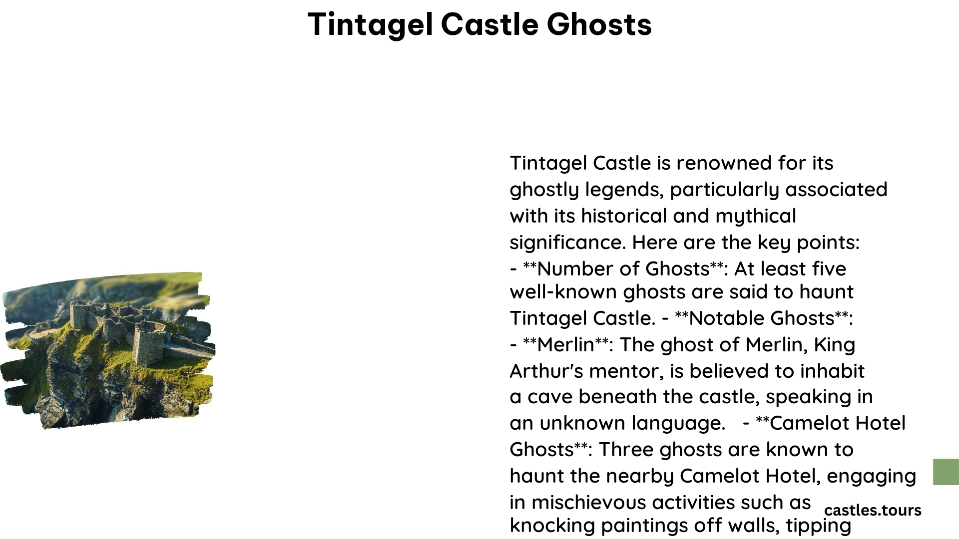 Tintagel Castle Ghosts