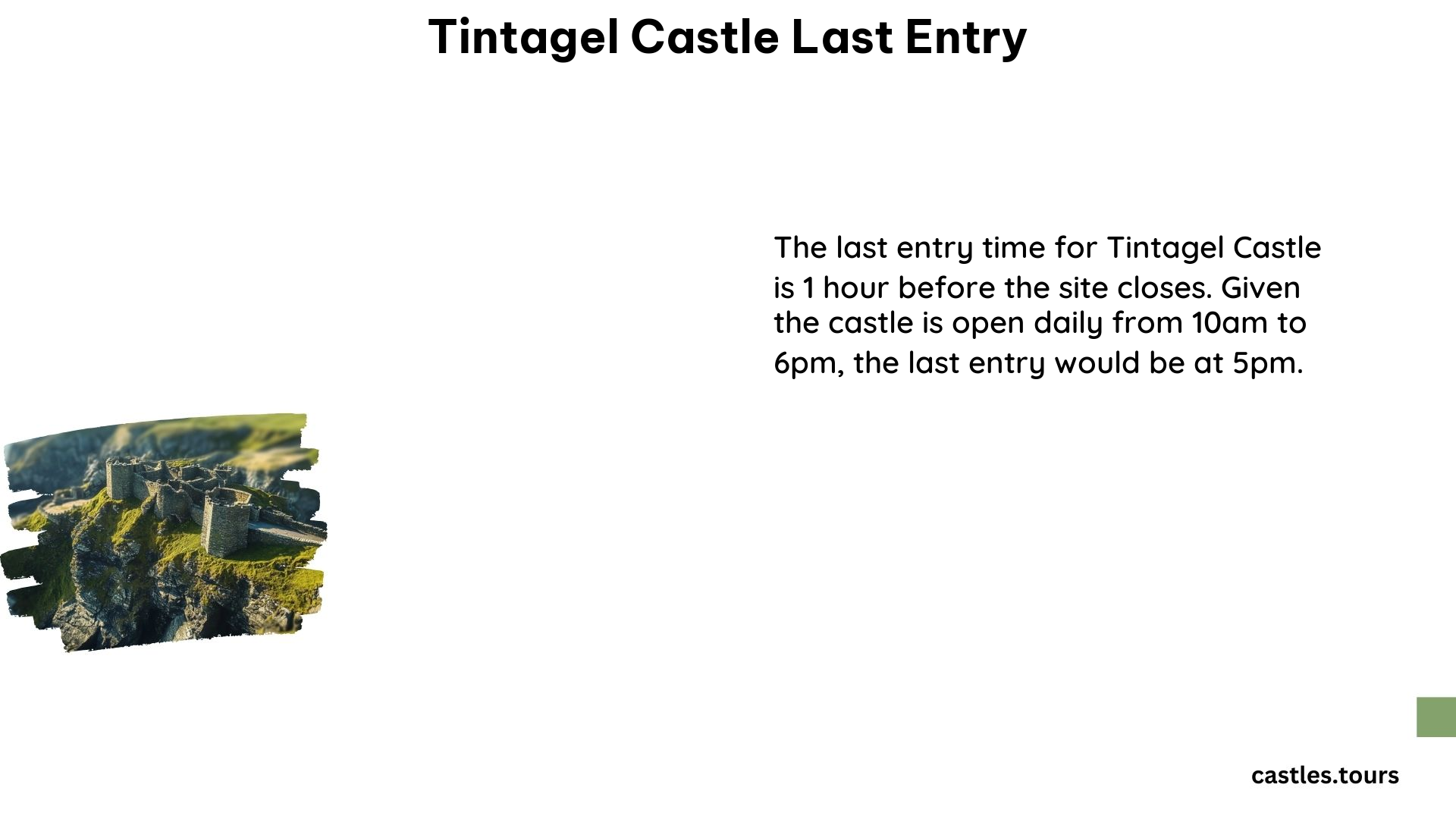 Tintagel Castle Last Entry