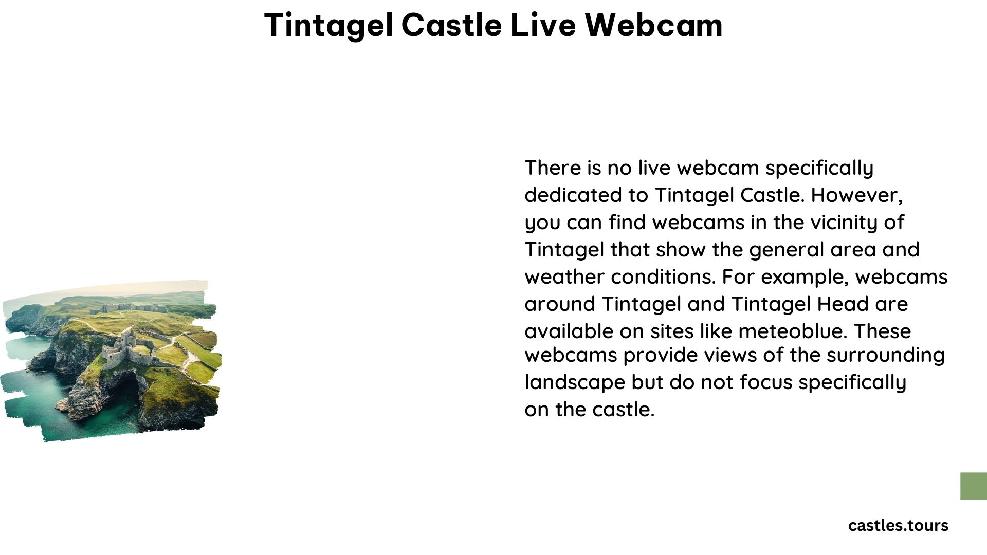 Tintagel Castle Live Webcam