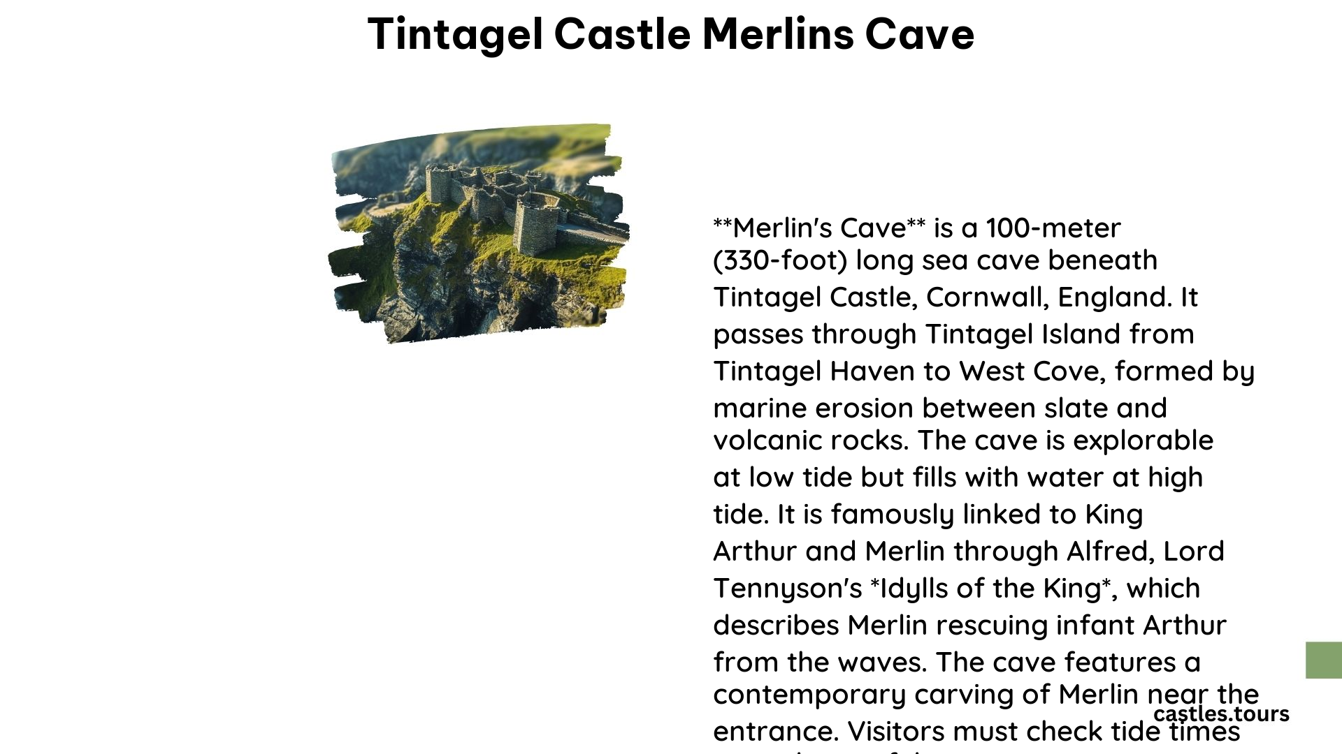 Tintagel Castle Merlins Cave