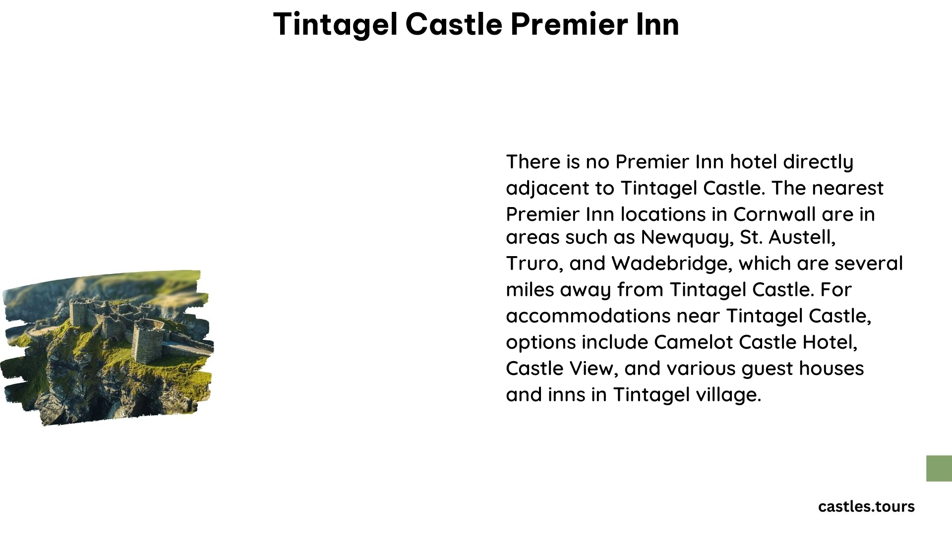 Tintagel Castle Premier Inn