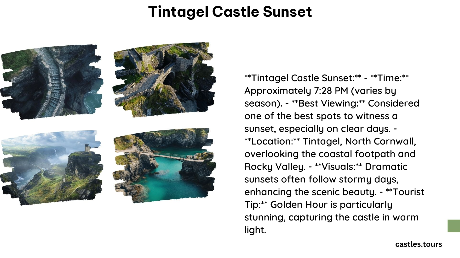 Tintagel Castle Sunset